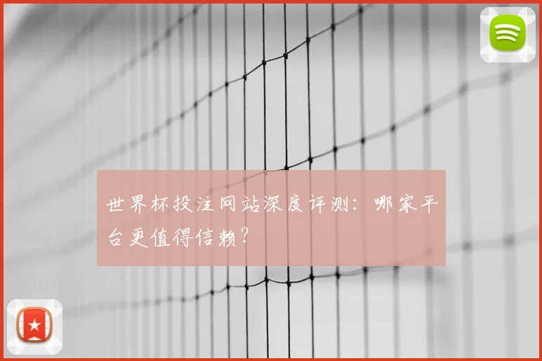 世界杯投注网站深度评测:哪家平台更值得信赖?